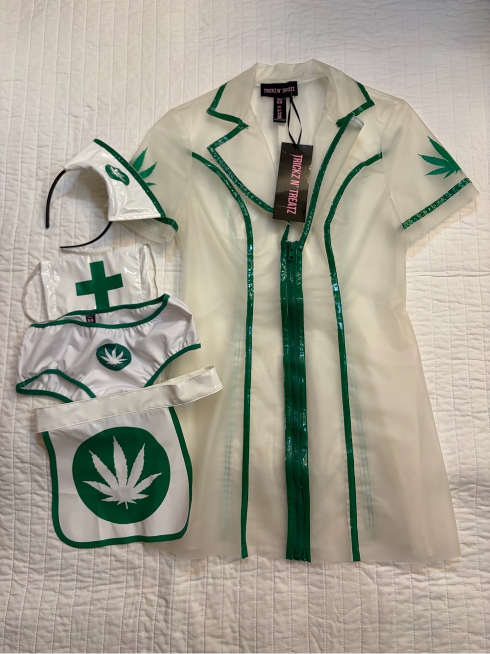 Dollskill HIGHLY CONTAGIOUS NURSE COSTUME weed nurse . NWT